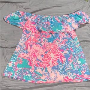 EUC med  Lilly Pulitzer off the shoulder top